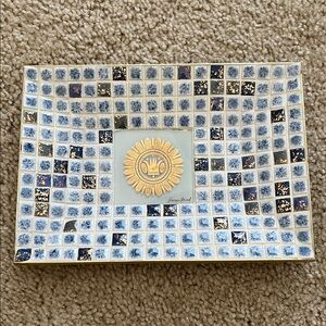 Georges‎ Briard Blue and Gold Mosaic Decorative Tray